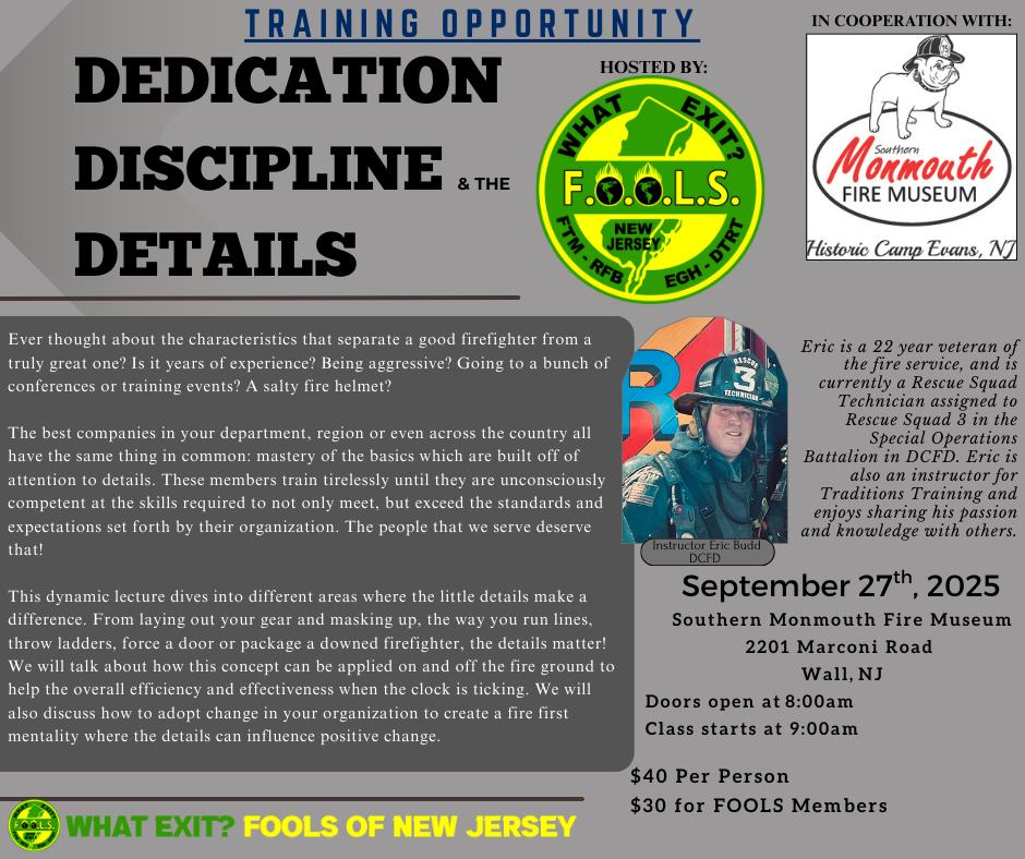 Dedication, Discipline & the Details